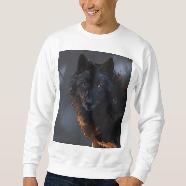 Sudadera Lobo negro (Anverso)