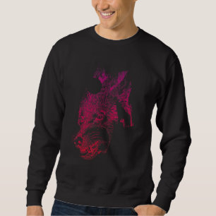 Sudadera Lobo retrato de lobo de vida salvaje de bosque ani
