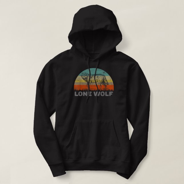 Sudadera Lobo Solitario (Diseño del anverso)