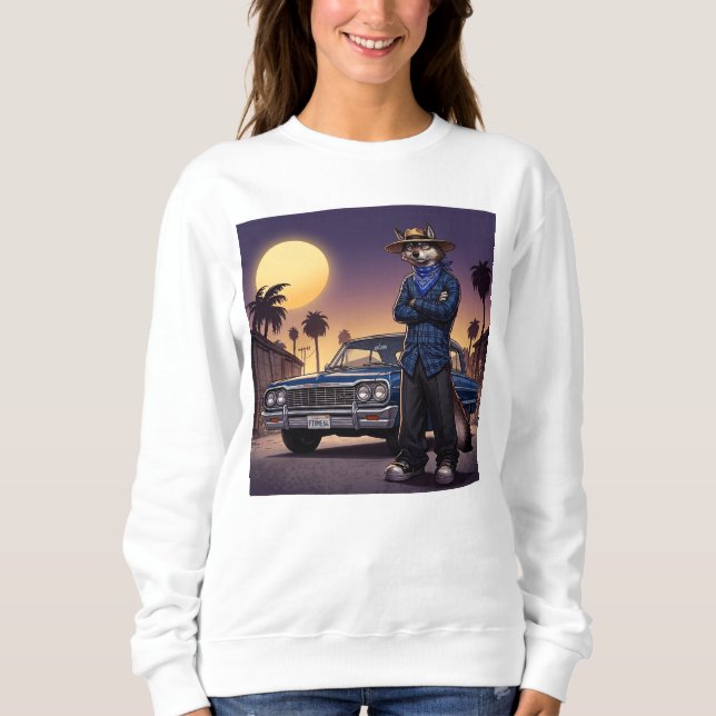 Sudadera Lobo Y Lowrider (Anverso)