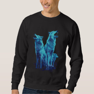 Sudadera Lobos Aulladores Fenomenales Manada de Lobos Retro