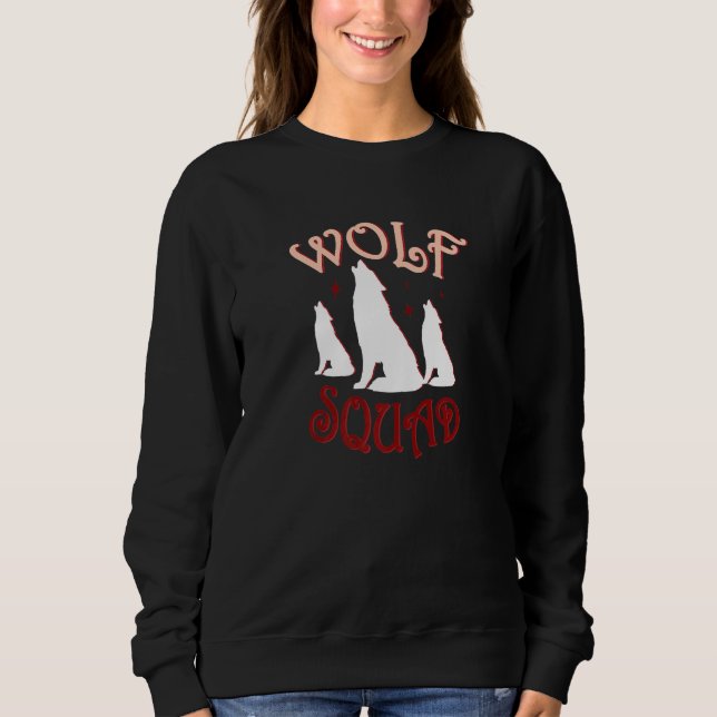 Sudadera Lobos de la naturaleza animal del bosque Wolf Squa (Anverso)