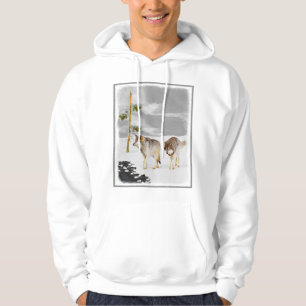 Sudadera Lobos en pintura de nieve - Arte de vida salvaje o