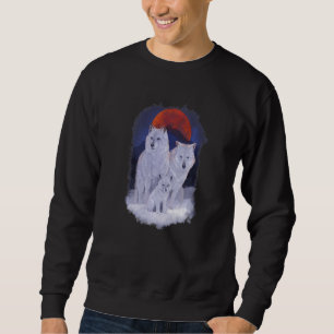 Sudadera Lobos Lobos Realistas Animales Aullando A La Luna 
