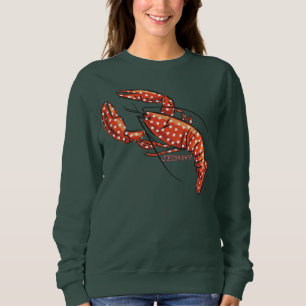 Sudadera Lobster de Punto de Polka Rojo con nombre
