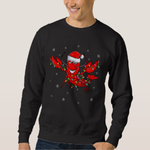 Sudadera Lobster Fish Xmas Gorra de renos Iluminador Lobste