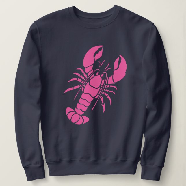 Sudadera Lobster rosa (Anverso del diseño)