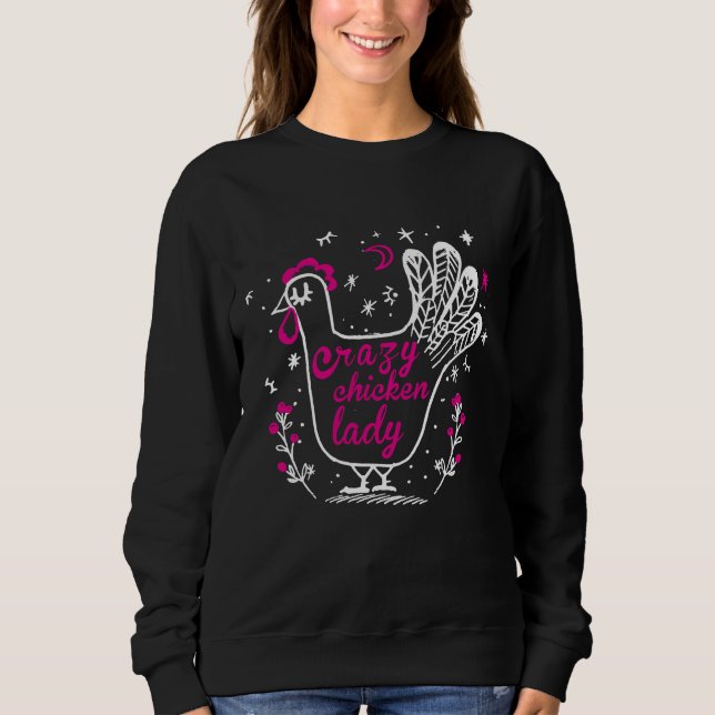 Sudadera Loca dama de pollo 60 (Anverso)