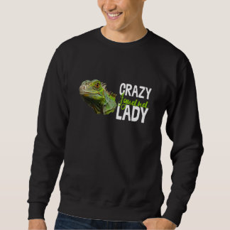 Sudadera Loca Iguana Lady Reptile Lizard Novedad Animal