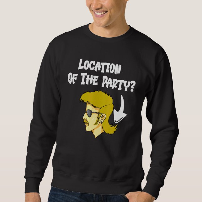Sudadera Localización Del Hairdo Mullet Del Fiesta Redneck (Anverso)
