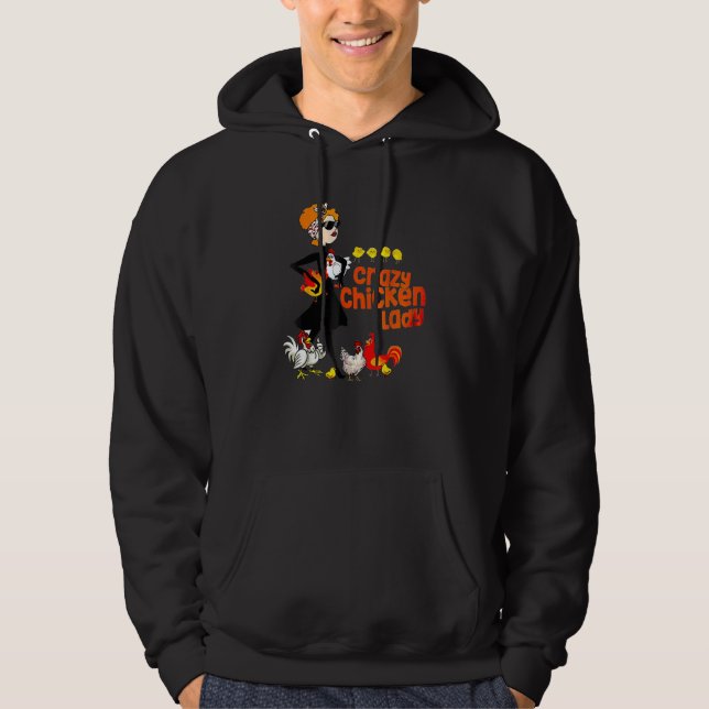 Sudadera Locas mujeres de la dama de pollo (Anverso)