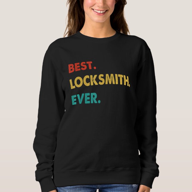 Sudadera Locksmith Profession Retro mejor locksmith (Anverso)
