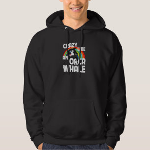 Sudadera Loco Como Una Ballena Orca Viendo Graciosa Lluvia 