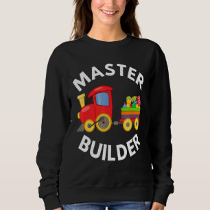 Sudadera Locomotora de construcción de bloques cúbicos de M