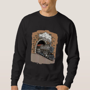 Sudadera Locomotora de tren y trenes de ferrocarril modelo