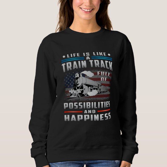 Sudadera Locomotora maquinista Ferrocarril Trenes Gracioso  (Anverso)