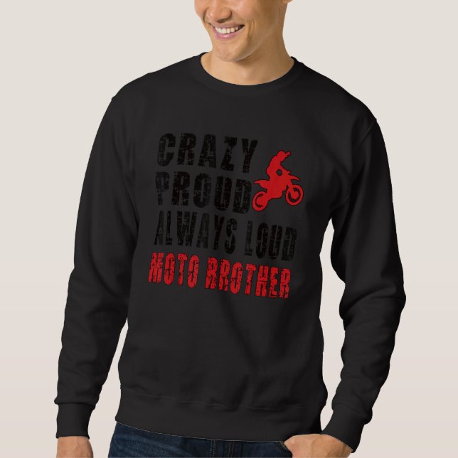 Sudadera Locos hombres orgullosos Motocross Brother Dirt Bi (Anverso)