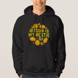 Sudadera Logo de Bitcoin Golden Crypto Moneda de Amigo Best