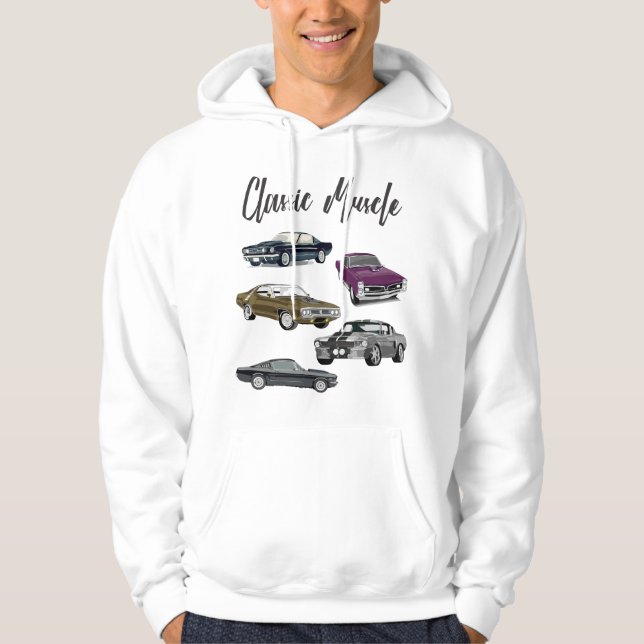 Sudadera Logo de Coche Clásico de Máxima Potencia Muscular (Anverso)