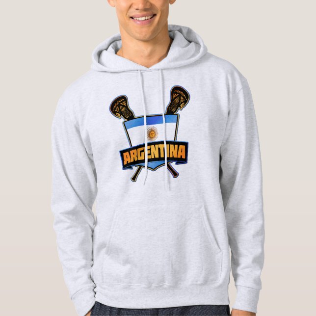 Sudadera Logo de Lacrosse Bandera de Argentina (Anverso)