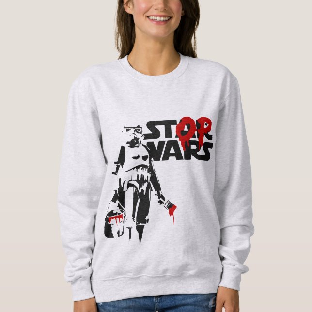 Sudadera Logo de Parodia Detener Guerras (Anverso)