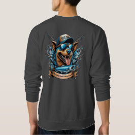 SUDADERA LOGO DE PERRO Y PESCADO EN LA ESPALDA