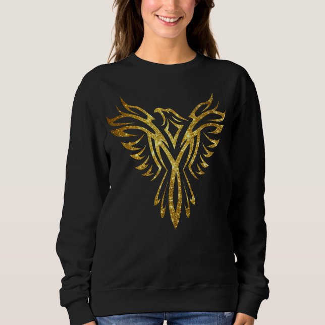 Sudadera Logo de Phoenix Bird Rising (Faux Gold) (Anverso)