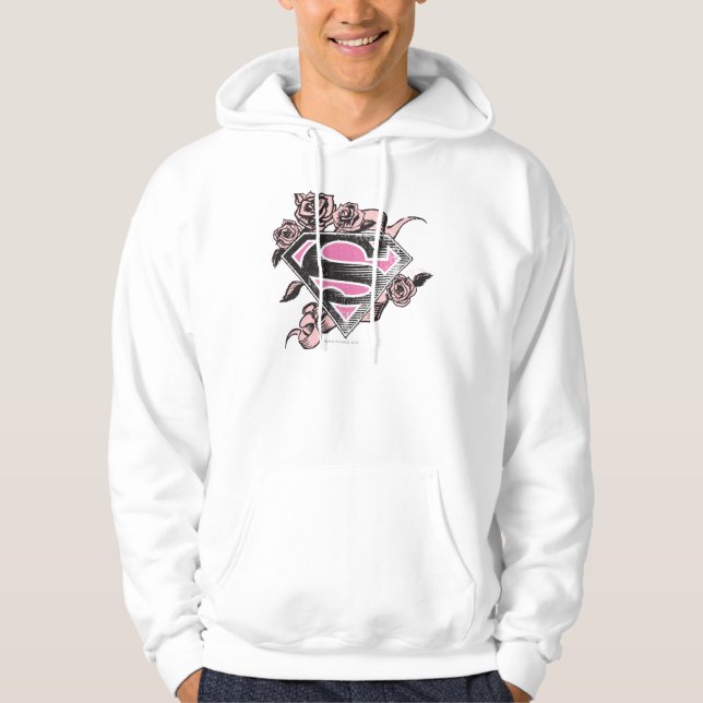 Sudadera Logo de Supergirl con Rosas (Anverso)