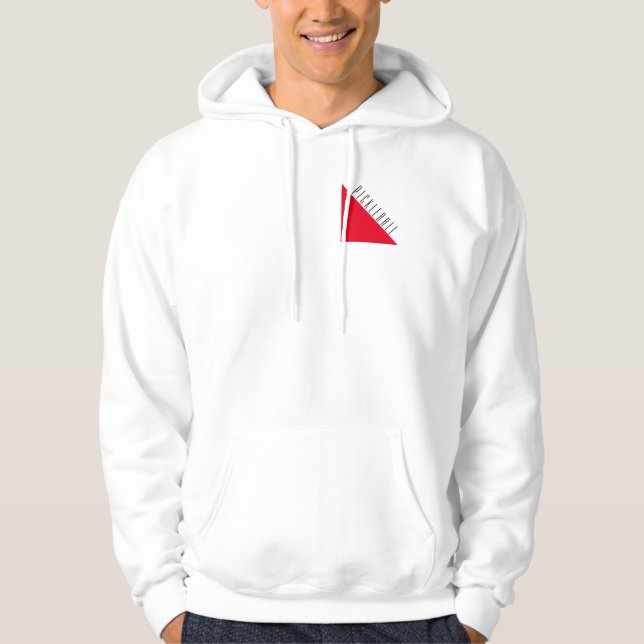 Sudadera Logo De Texto De Baloncesto Rojo Brillante Y Depor (Anverso)