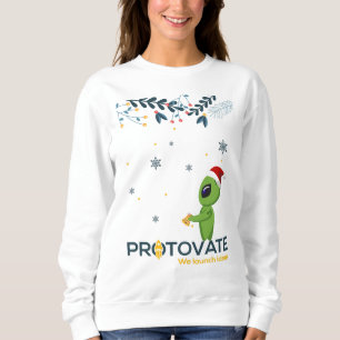 Sudadera Logo del Protocolo Verde de Invierno Blanco