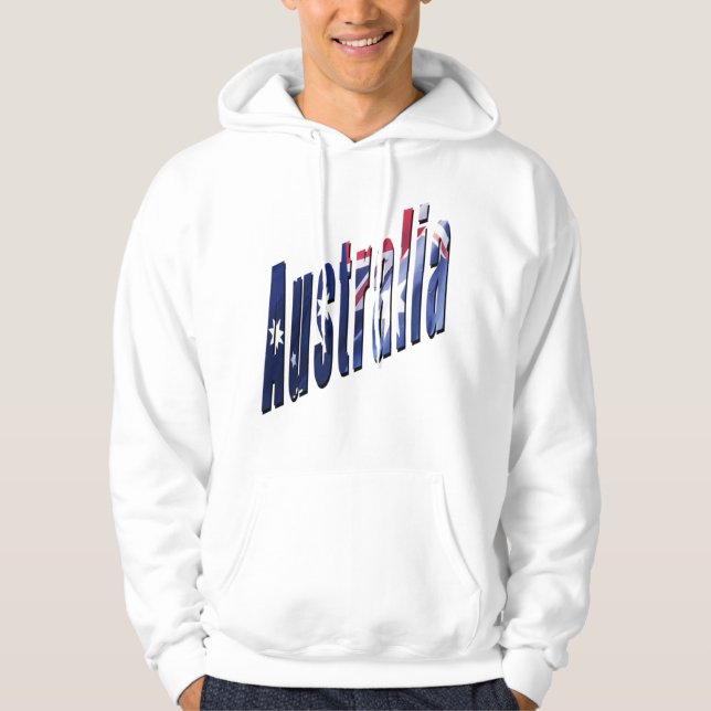 Sudadera Logo Dimensional australiano, casco blanco masculi (Anverso)