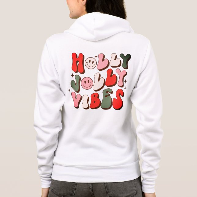 Sudadera Logo Navidades Retro Holly Jolly Vibes Holidays (Reverso)