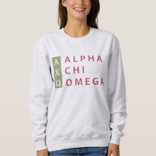 Sudadera Logotipo apilado el   alfa de Omega de la ji