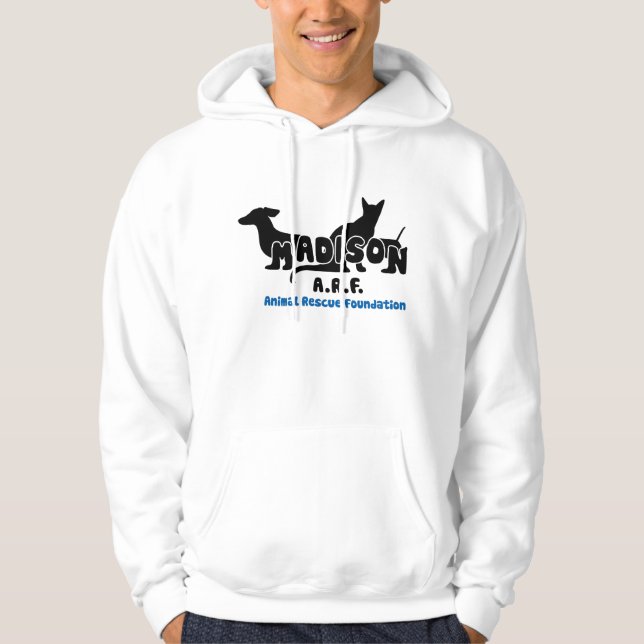 Sudadera logotipo blanco del esquema (Anverso)