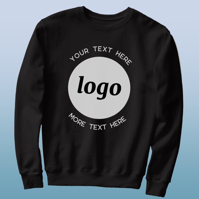 Sudadera Logotipo con promoción de negocios de texto (Logo and custom text business promotional or uniform sweatshirt)