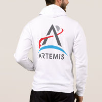 Logotipo de artemis de la NASA Cohetes Zip blancos