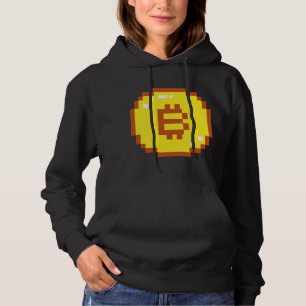 Sudadera Logotipo de bitcoin Emblem Crypto Blockchain Pixel