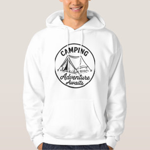 Sudadera Logotipo de contorno de carpas de camping en círcu