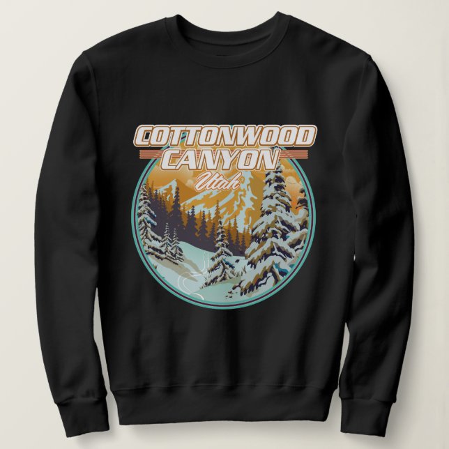 Sudadera logotipo de Cottonwood Canyon Utah (Anverso del diseño)