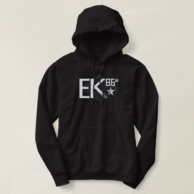 SUDADERA LOGOTIPO DE EK86 WHT (Diseño del anverso)