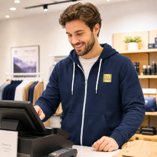 Sudadera Logotipo de empresa personal azul ropa de trabajo