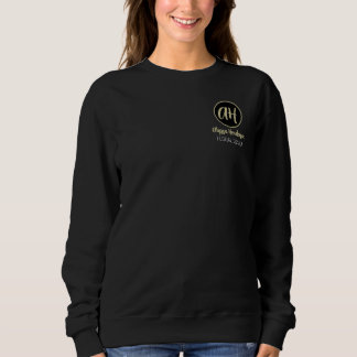 Sudadera Logotipo de floristería Simple Black & Tan
