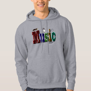 Sudadera Logotipo de imagen musical con instrumentos,