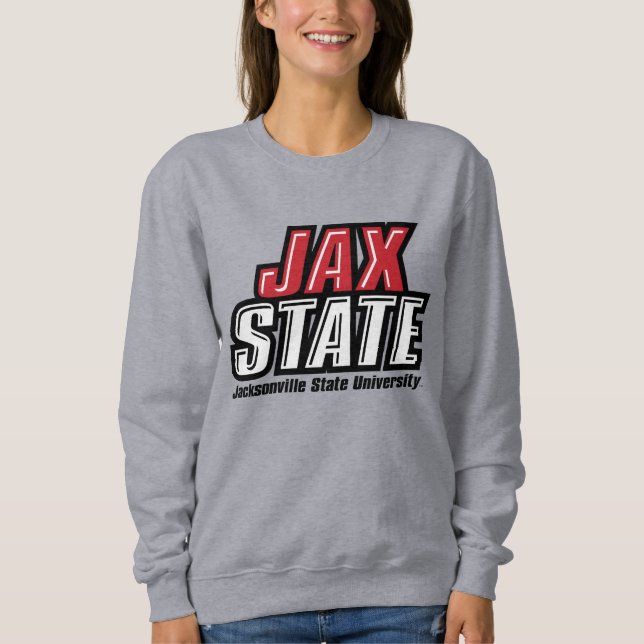 Sudadera Logotipo de Jacksonville State University JAX STAT (Anverso)