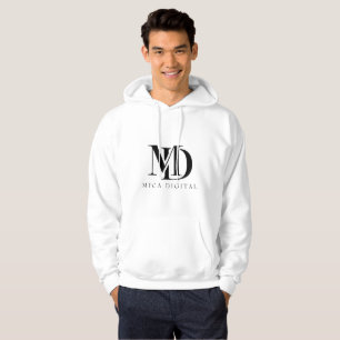 Sudadera Logotipo de letra negra minimalista monograma MD e