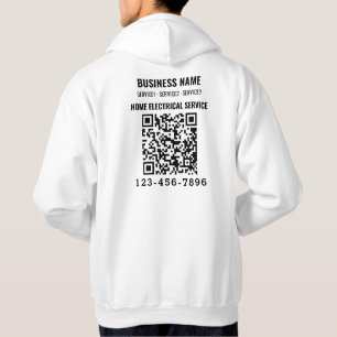 Sudadera Logotipo de negocio personalizado Código QR Equipo
