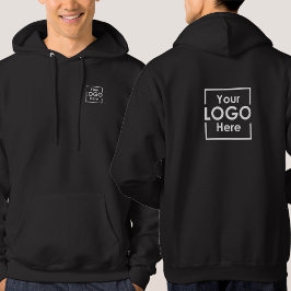 Sudadera Logotipo de negocio simple personalizado en negro 