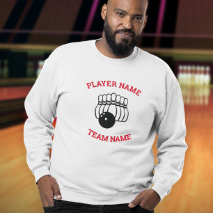 Sudadera Logotipo del equipo de bolos personalizado