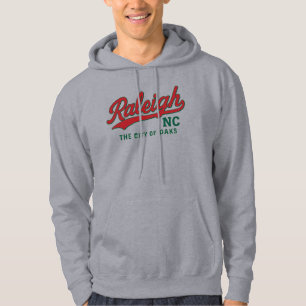 Sudadera Logotipo del guión de Raleigh NC City of Oaks - Vi