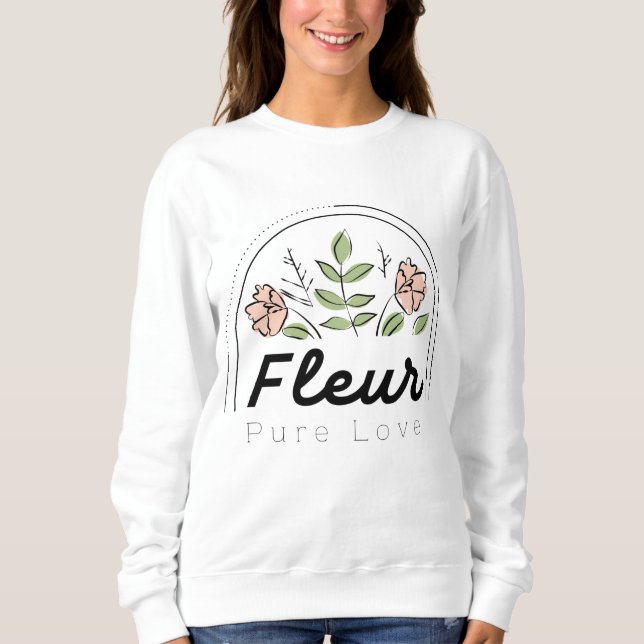 Sudadera Logotipo floral Fleur – Amor Puro (Anverso)
